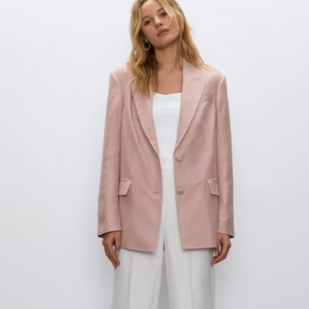 Babaton Tahina Linen Blend Blazer